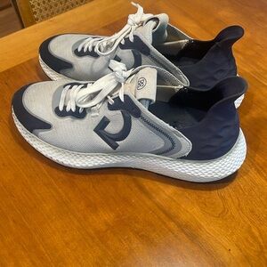 G/FORE Men's White and Navy Sneakers